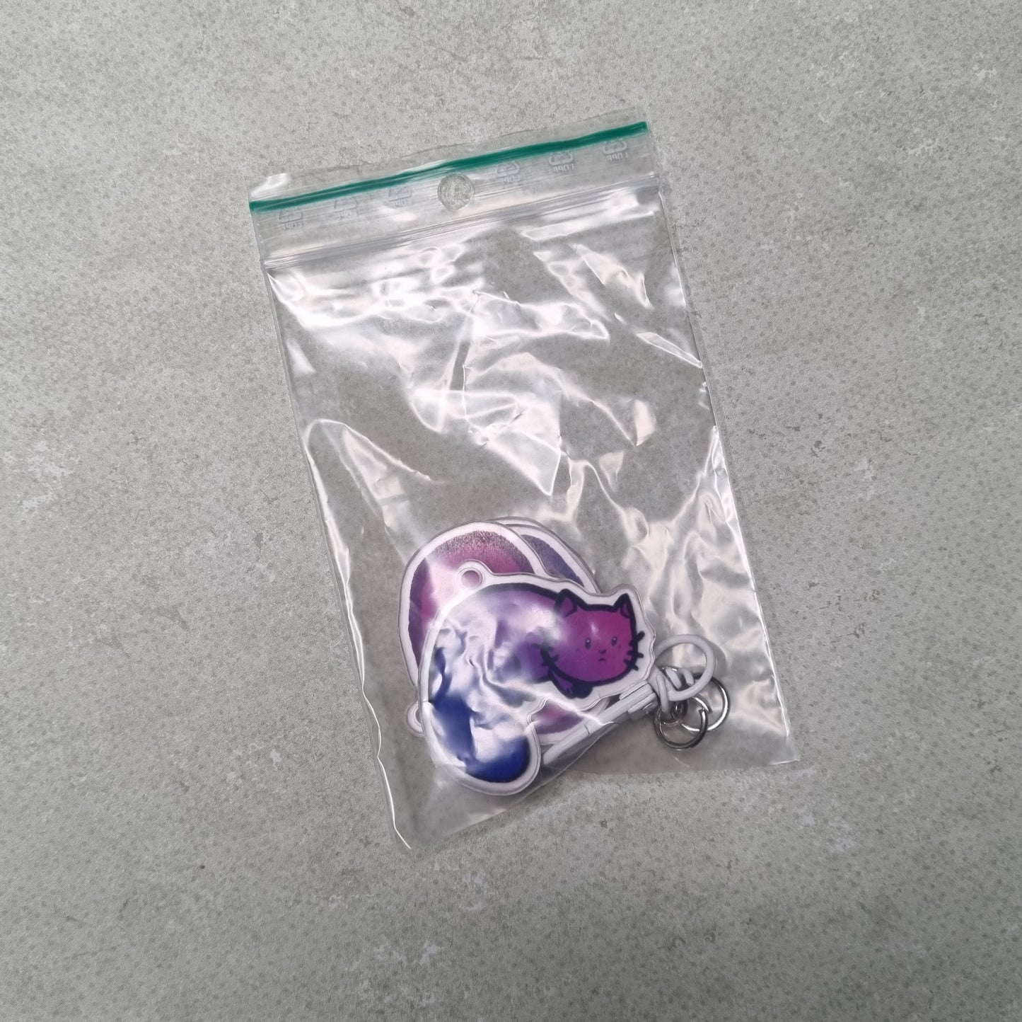 Multi link bisexual keychain