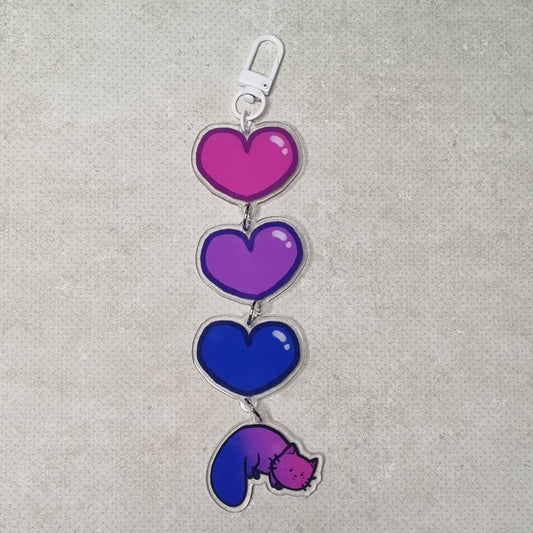 Multi link bisexual keychain