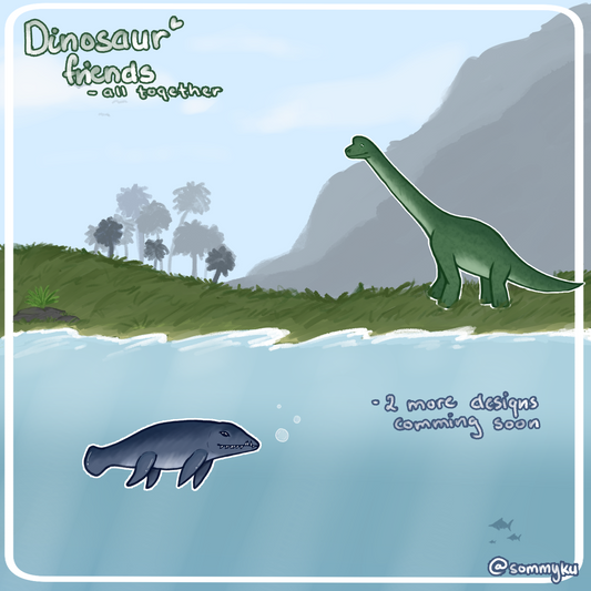 Dinosaur friends sticker pack