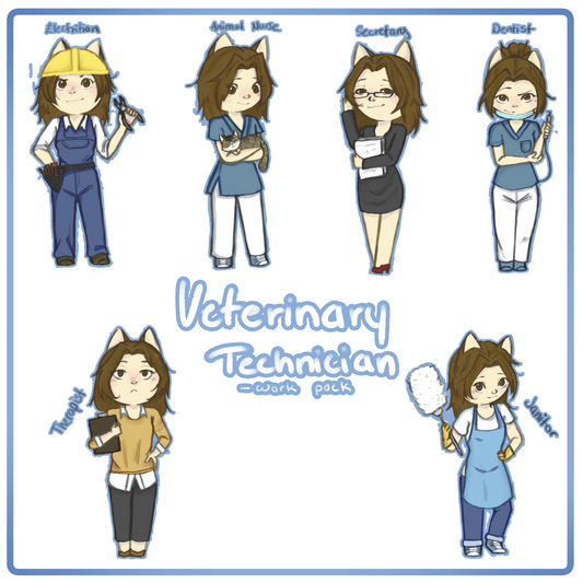 Veterinary Technician Work Sticker Pack